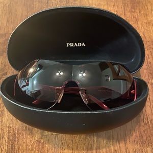 Versace rimless shield sunglasses